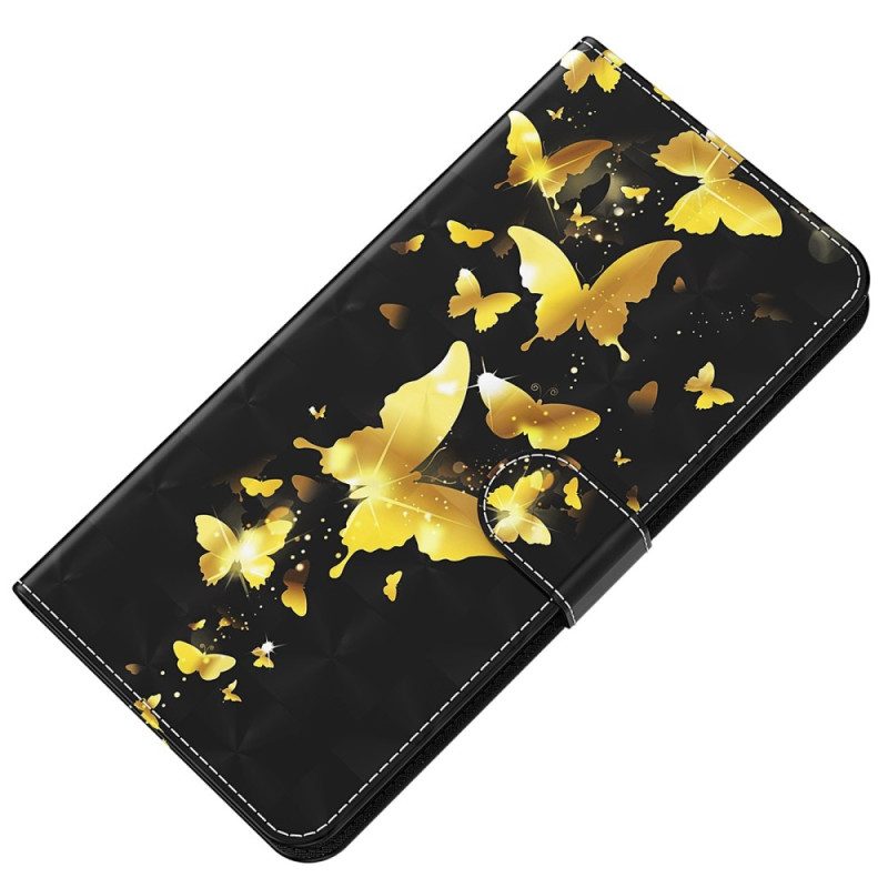 Folio Cover Oppo A94 5G Farfalla Con Cordino