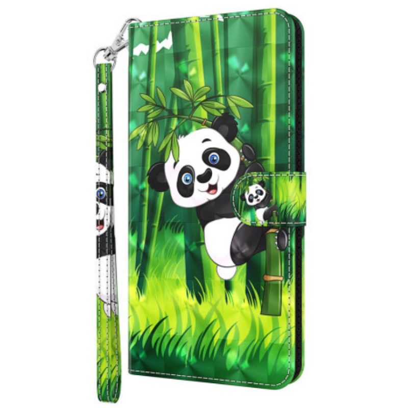 Folio Cover Oppo A94 5G Panda Con Cordino