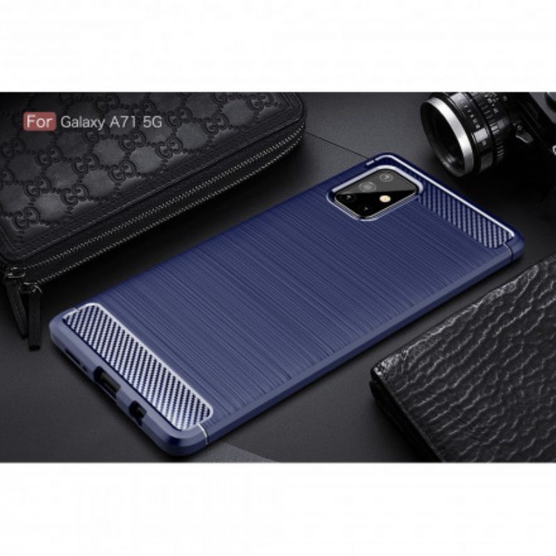 Cover Samsung Galaxy A71 5G Fibra Di Carbonio Spazzolata