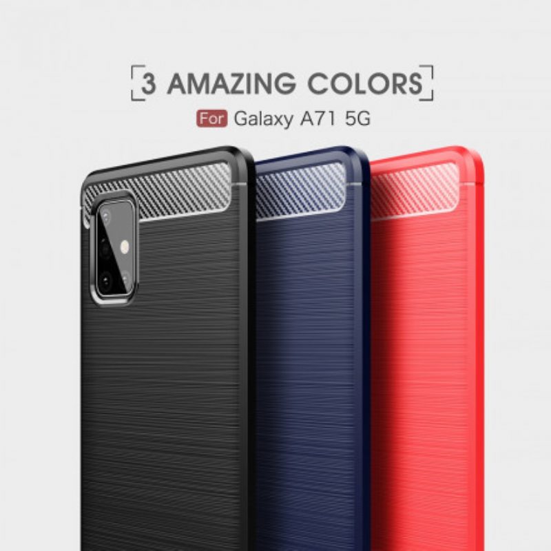 Cover Samsung Galaxy A71 5G Fibra Di Carbonio Spazzolata