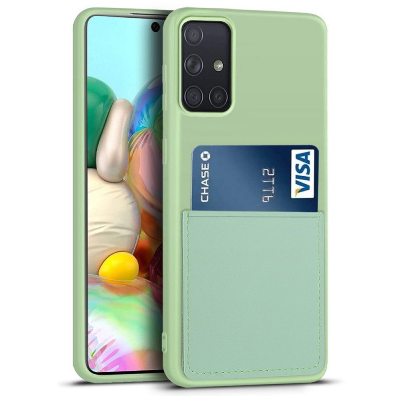 Cover Samsung Galaxy A71 5G Portacarte In Silicone Liquido