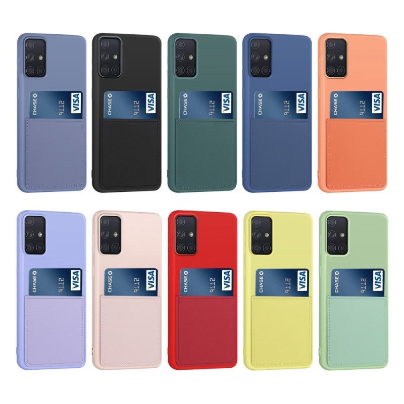 Cover Samsung Galaxy A71 5G Portacarte In Silicone Liquido