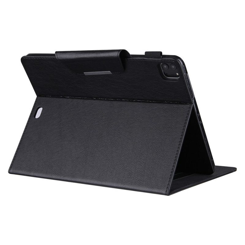 Folio Cover iPad Pro 12.9" (2022) Chiusura In Argento In Ecopelle