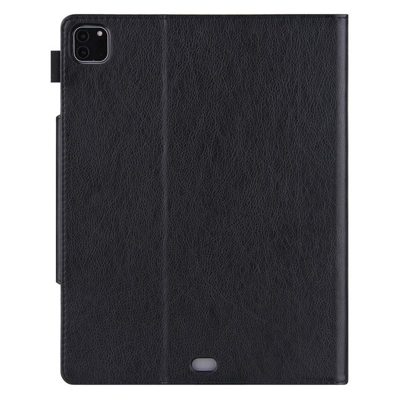 Folio Cover iPad Pro 12.9" (2022) Chiusura In Argento In Ecopelle