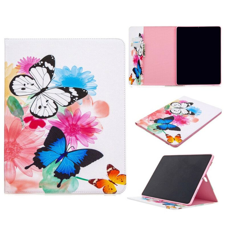 Folio Cover iPad Pro 12.9" (2022) Motivo Stampato Farfalle