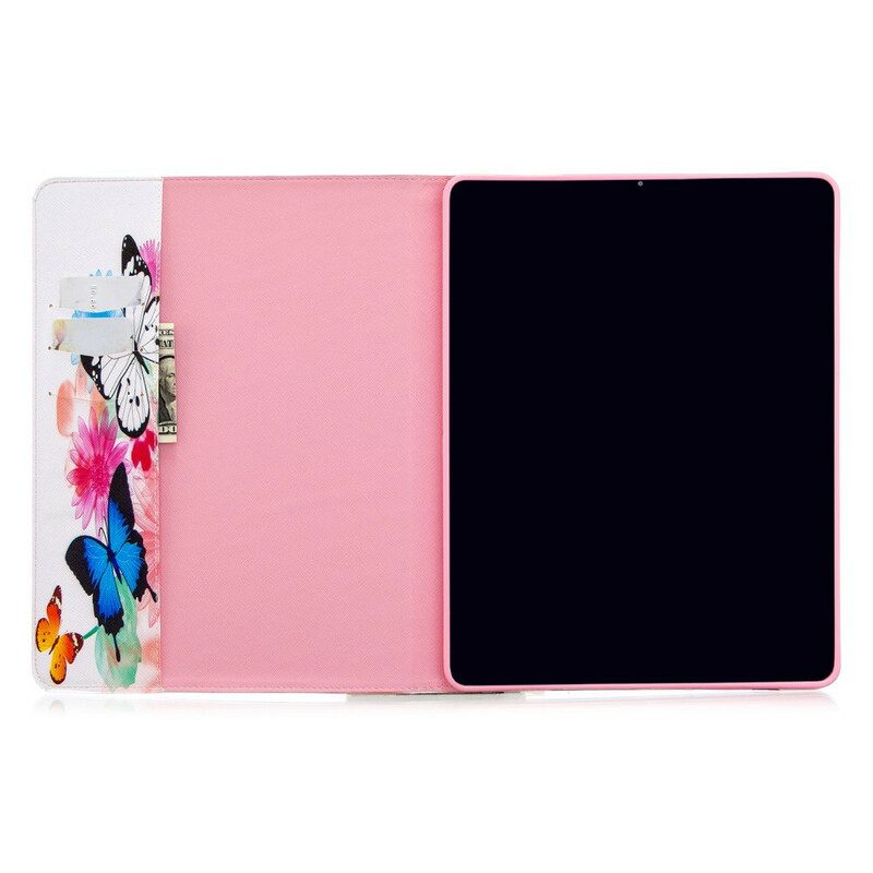 Folio Cover iPad Pro 12.9" (2022) Motivo Stampato Farfalle