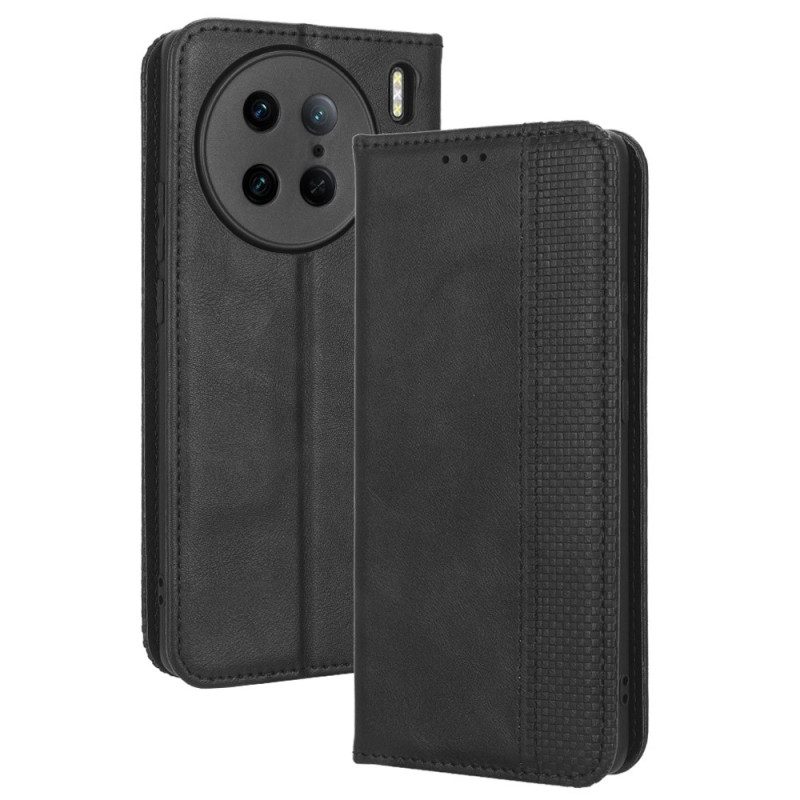 Folio Cover Vivo X90 Pro Custodia in pelle Stilizzato