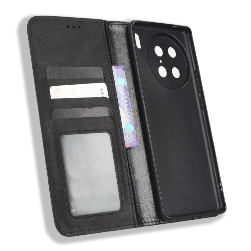 Folio Cover Vivo X90 Pro Custodia in pelle Stilizzato