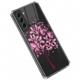 Cover Samsung Galaxy S23 Plus 5G Albero Rosa Senza Soluzione Di Continuità