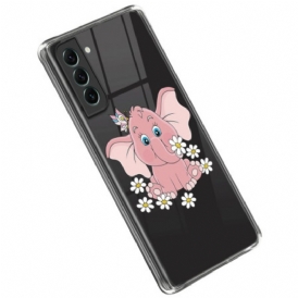Cover Samsung Galaxy S23 Plus 5G Elefante Rosa Senza Cuciture