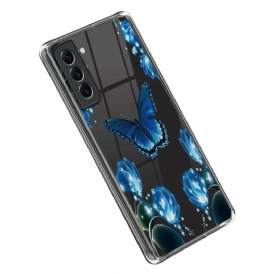 Cover Samsung Galaxy S23 Plus 5G Farfalle Blu