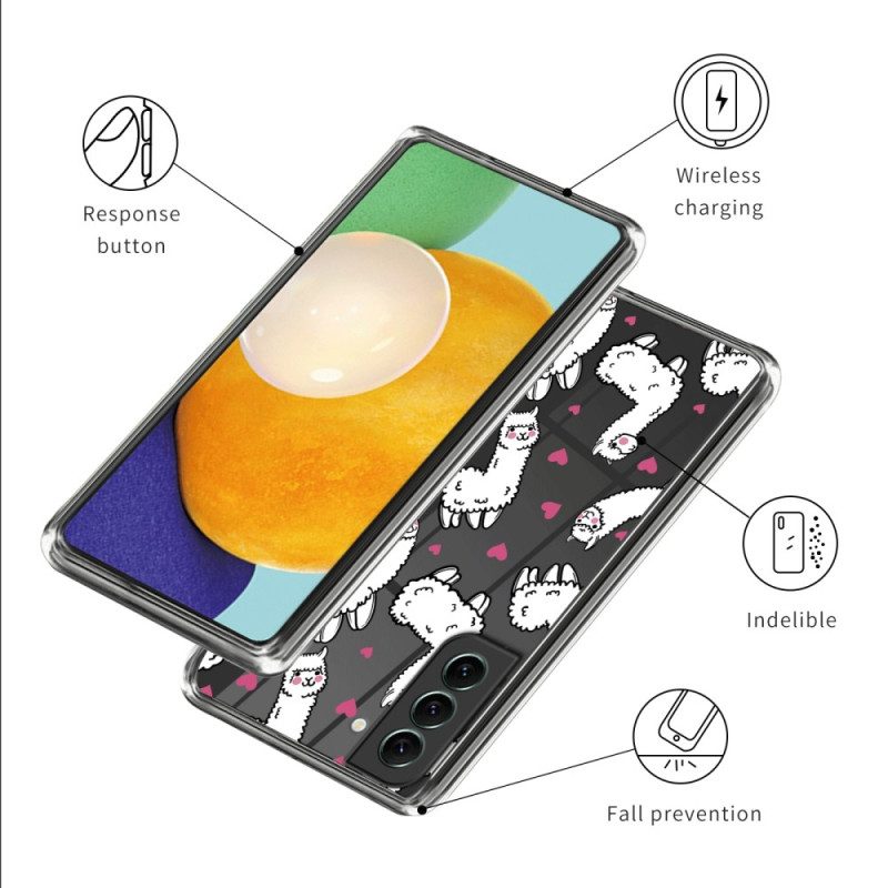 Cover Samsung Galaxy S23 Plus 5G Lama Multipli Senza Soluzione Di Continuità