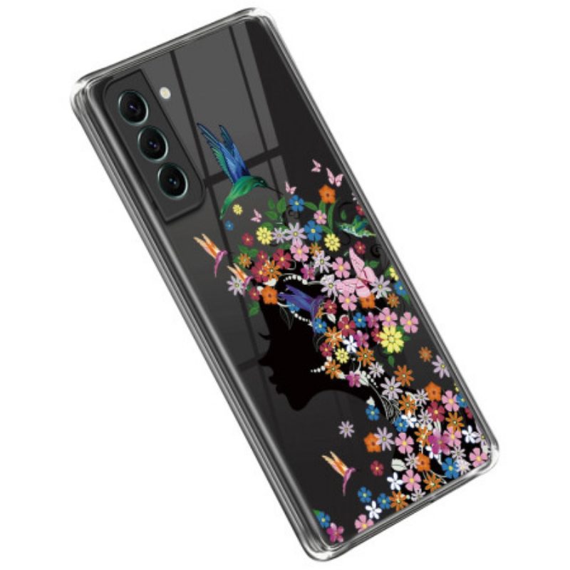 Cover Samsung Galaxy S23 Plus 5G Testa Di Fiore Trasparente