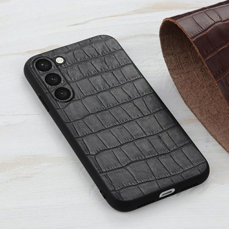 Cover Samsung Galaxy S23 Plus 5G Vera Pelle Stile Coccodrillo