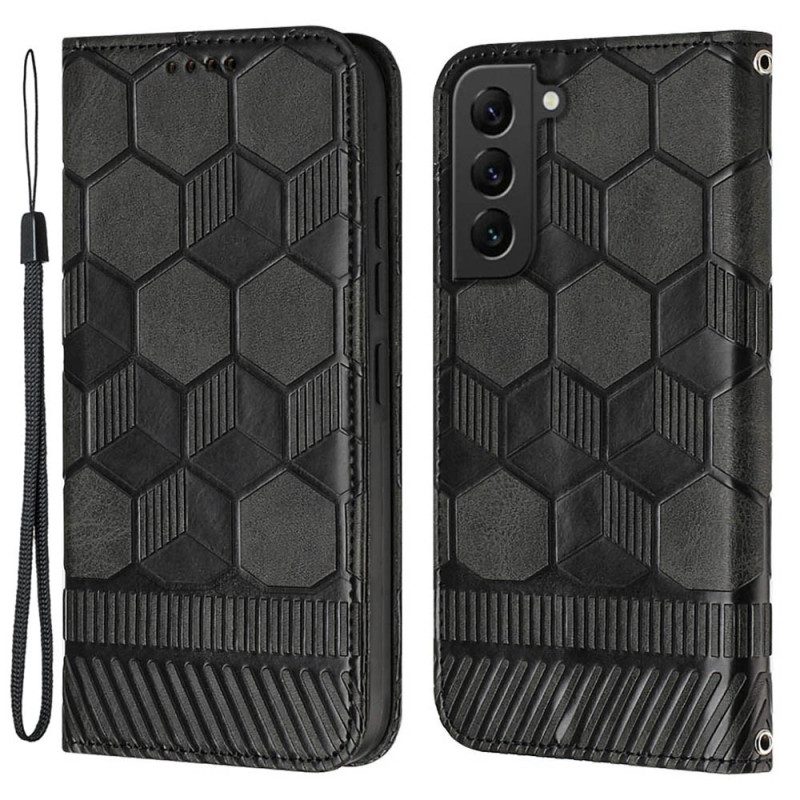 Custodia A Portafoglio Samsung Galaxy S23 Plus 5G Stile Da Calcio Strappy