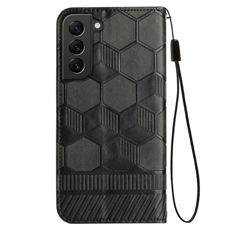 Custodia A Portafoglio Samsung Galaxy S23 Plus 5G Stile Da Calcio Strappy