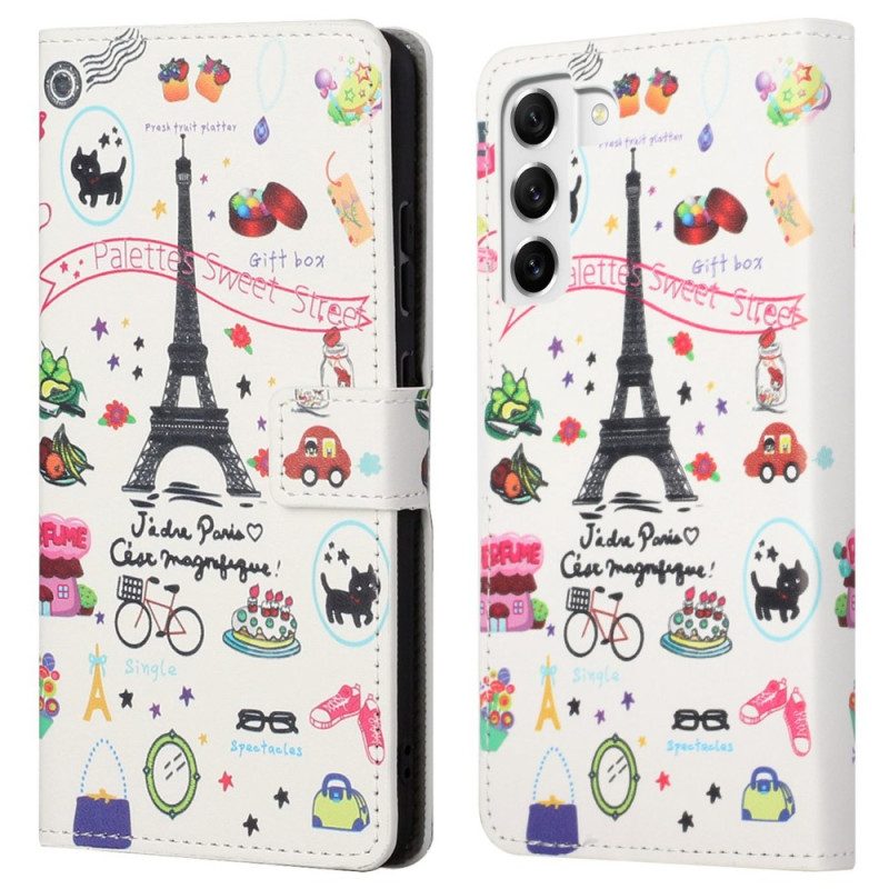 Custodia in pelle Samsung Galaxy S23 Plus 5G Amo Parigi