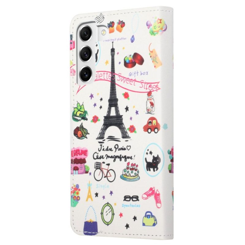 Custodia in pelle Samsung Galaxy S23 Plus 5G Amo Parigi