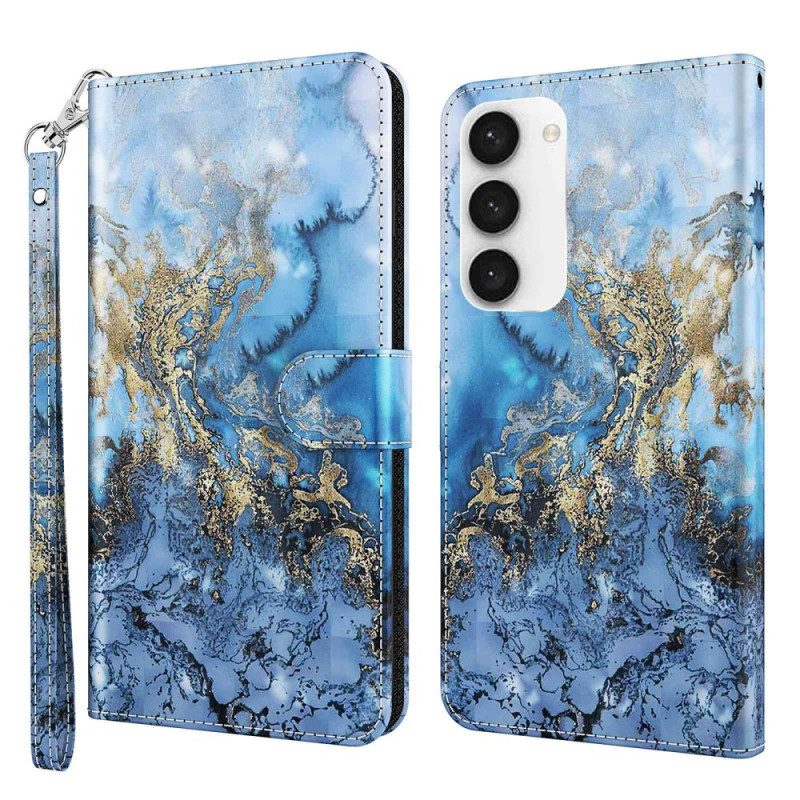 Custodia in pelle Samsung Galaxy S23 Plus 5G Cinturino Art