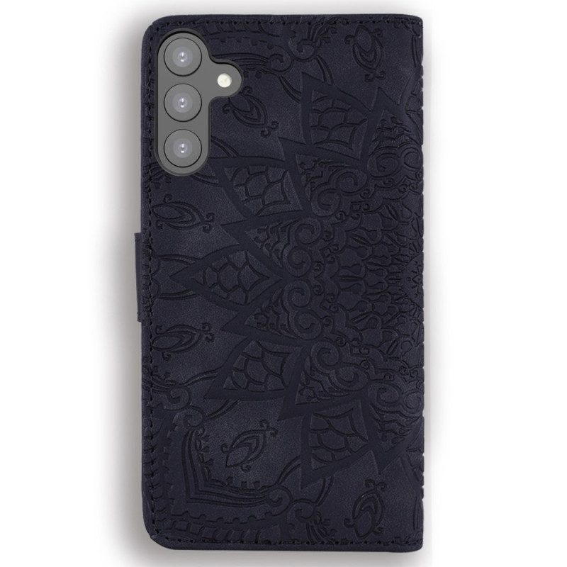 Custodia in pelle Samsung Galaxy S23 Plus 5G Elegante Mandala Strappy