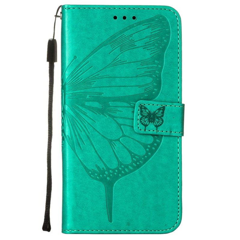 Custodia in pelle Samsung Galaxy S23 Plus 5G Farfalla Barocco Strappy