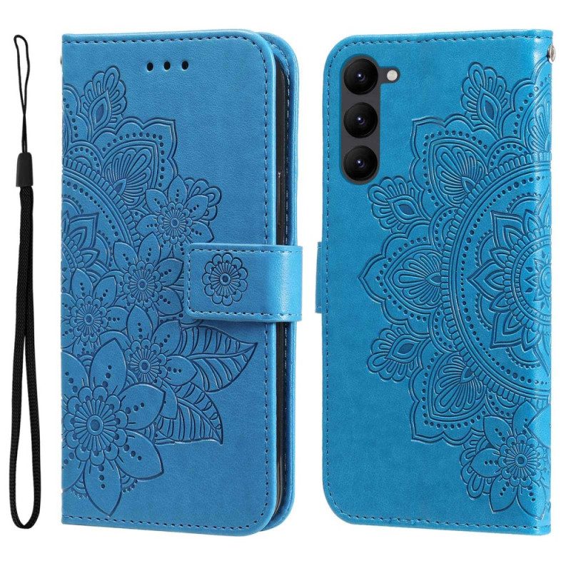 Custodia in pelle Samsung Galaxy S23 Plus 5G Mandala Strappy