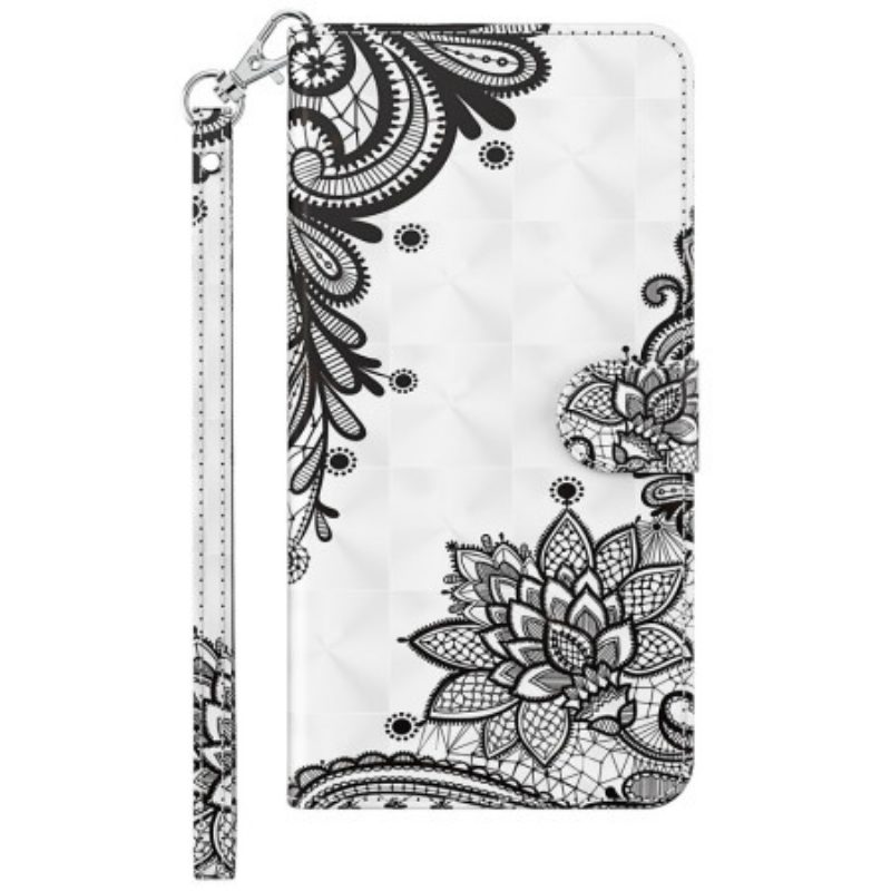 Folio Cover Samsung Galaxy S23 Plus 5G Pizzo Con Spalline