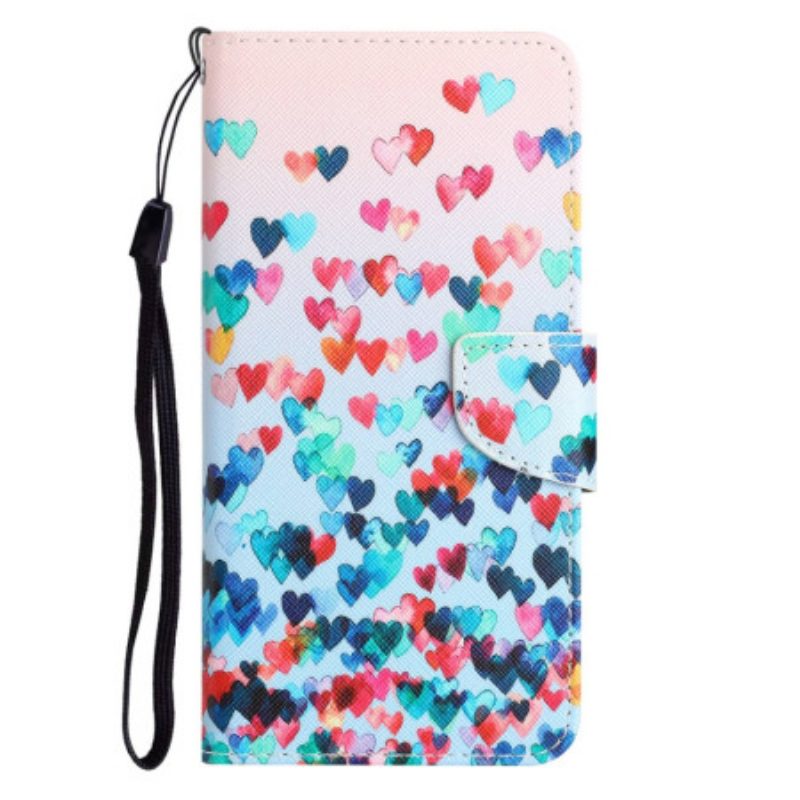 Folio Cover Samsung Galaxy S23 Plus 5G Solo Cuori Strappy