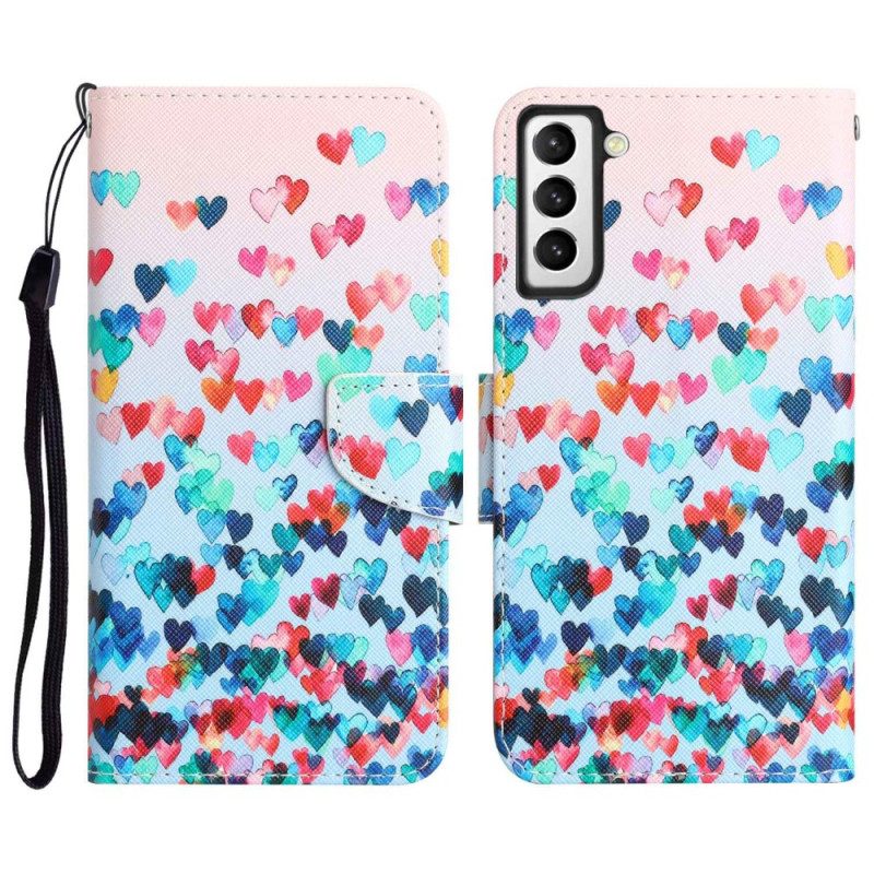 Folio Cover Samsung Galaxy S23 Plus 5G Solo Cuori Strappy