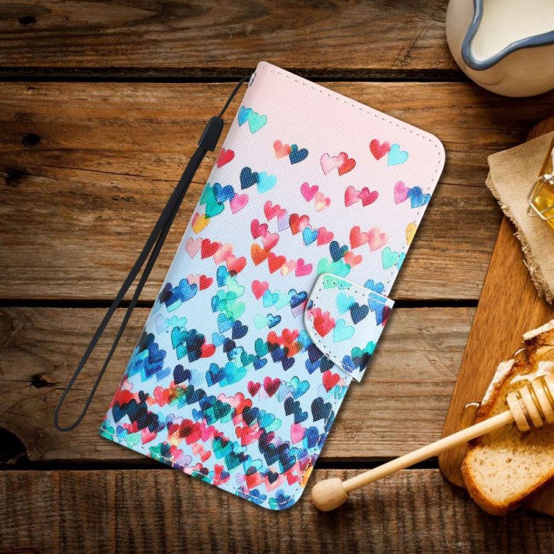 Folio Cover Samsung Galaxy S23 Plus 5G Solo Cuori Strappy