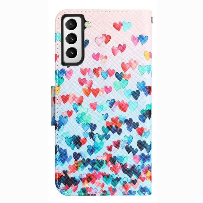 Folio Cover Samsung Galaxy S23 Plus 5G Solo Cuori Strappy