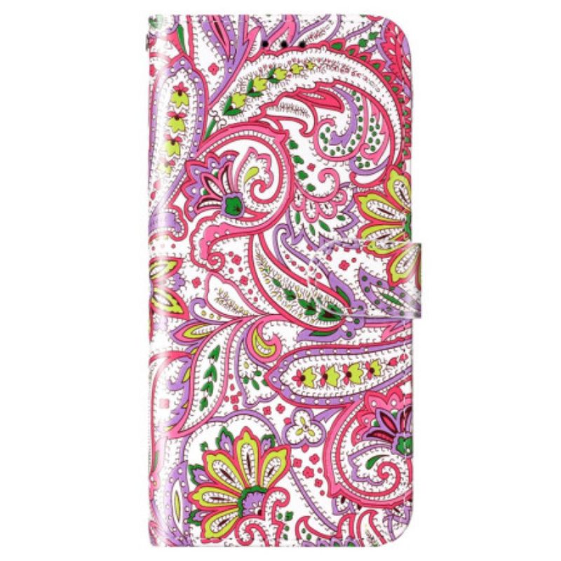 Folio Cover Samsung Galaxy S23 Plus 5G Stile Cashmere Con Spalline