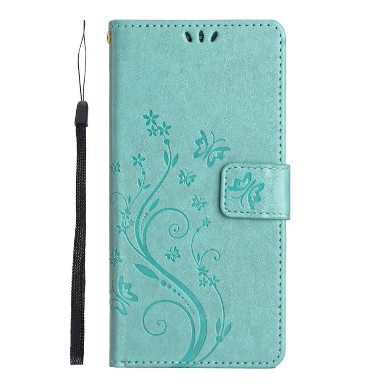 Folio Cover Samsung Galaxy S23 Plus 5G Strappy Floreale