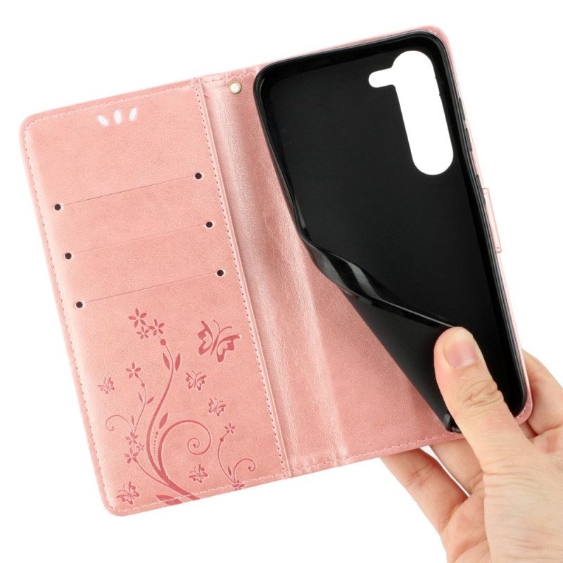 Folio Cover Samsung Galaxy S23 Plus 5G Strappy Floreale