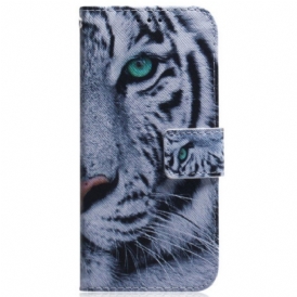 Folio Cover Samsung Galaxy S23 Plus 5G Tigre Bianca