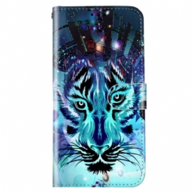 Folio Cover Samsung Galaxy S23 Plus 5G La Tigre Con Cordino