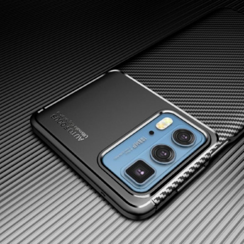 Cover Motorola Edge 20 Pro Struttura Flessibile In Fibra Di Carbonio