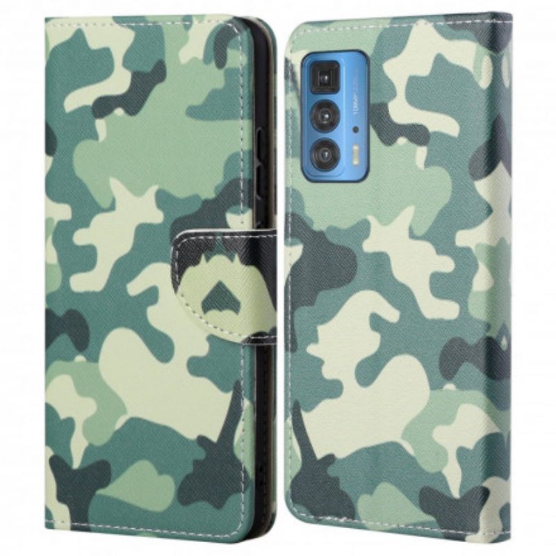 Custodia A Portafoglio Motorola Edge 20 Pro Camuffamento Militare