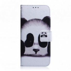 Custodia in pelle Motorola Edge 20 Pro Faccia Da Panda