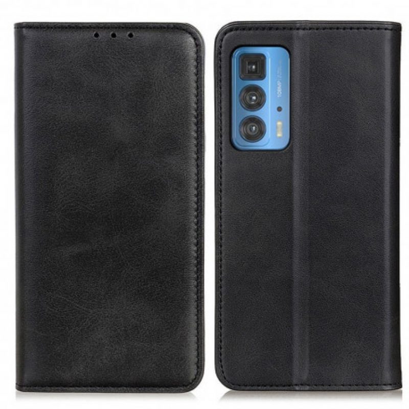 Folio Cover Motorola Edge 20 Pro Custodia in pelle Design In Pelle Crosta