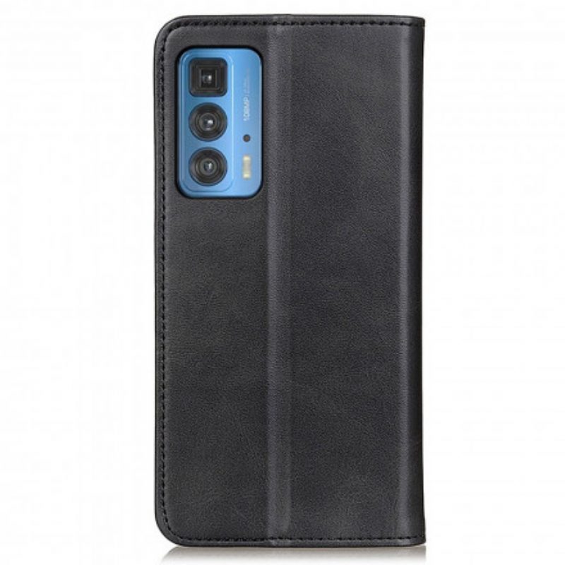 Folio Cover Motorola Edge 20 Pro Custodia in pelle Design In Pelle Crosta