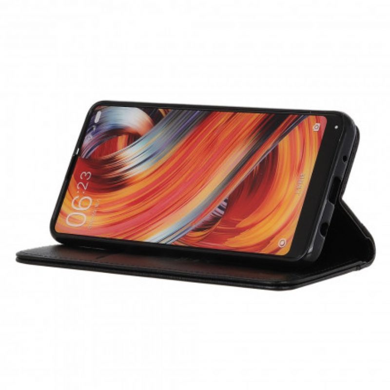 Folio Cover Motorola Edge 20 Pro Custodia in pelle Versione In Crosta Di Litchi