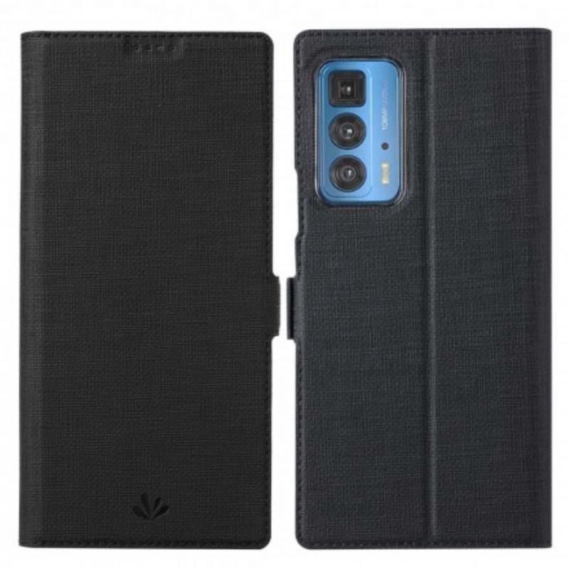 Folio Cover Motorola Edge 20 Pro Custodia in pelle Vili Strutturato