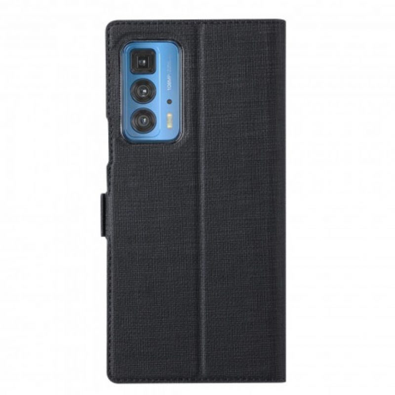 Folio Cover Motorola Edge 20 Pro Custodia in pelle Vili Strutturato