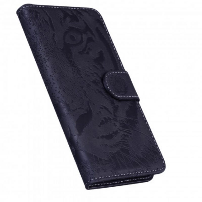 Folio Cover Motorola Edge 20 Pro Stampa Faccia Di Tigre