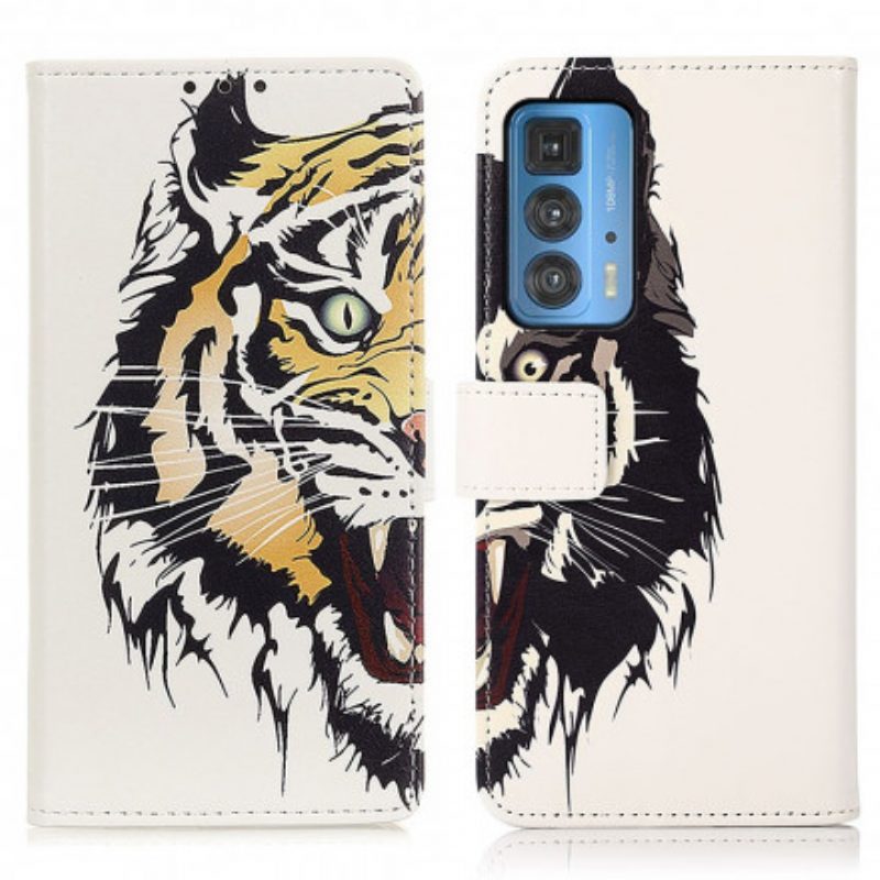 Folio Cover Motorola Edge 20 Pro Tigre Feroce