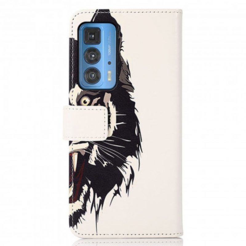 Folio Cover Motorola Edge 20 Pro Tigre Feroce