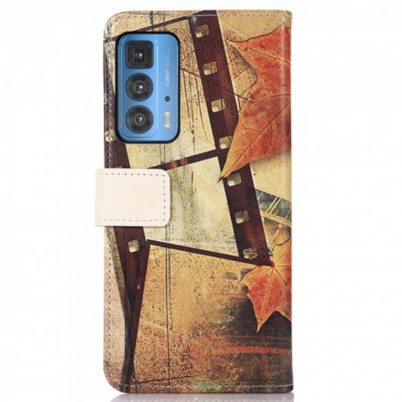 Folio Cover Motorola Edge 20 Pro Torre Eiffel In Autunno