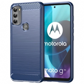 Cover Moto G71 5G Fibra Di Carbonio Spazzolata