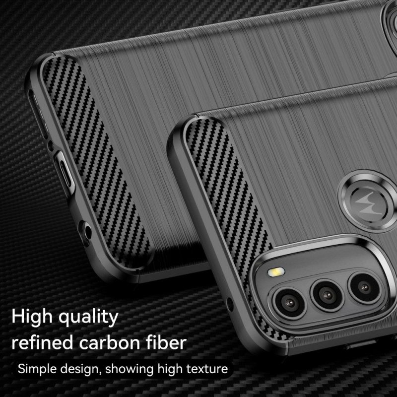 Cover Moto G71 5G Fibra Di Carbonio Spazzolata